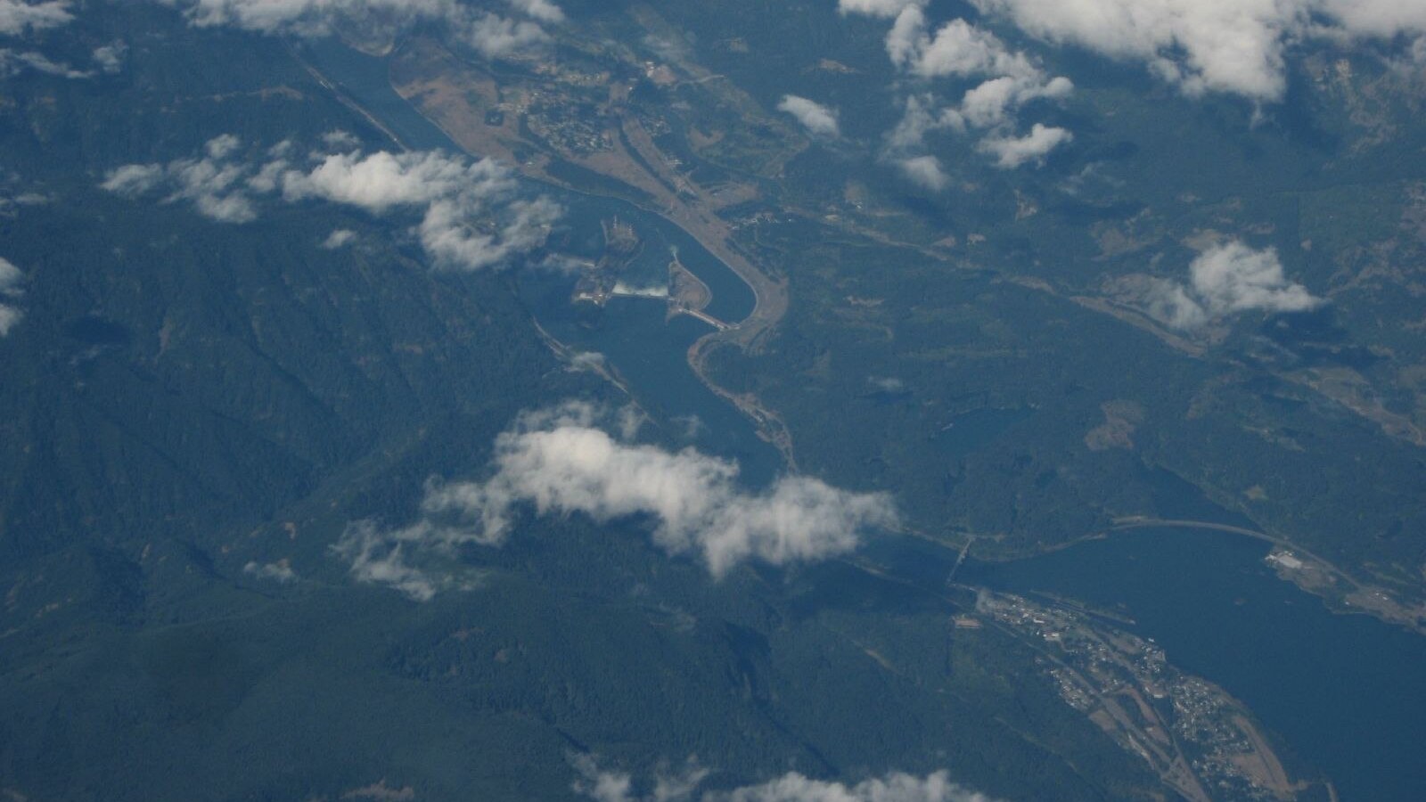 Cascade Locks and the Columbia River in Oregon